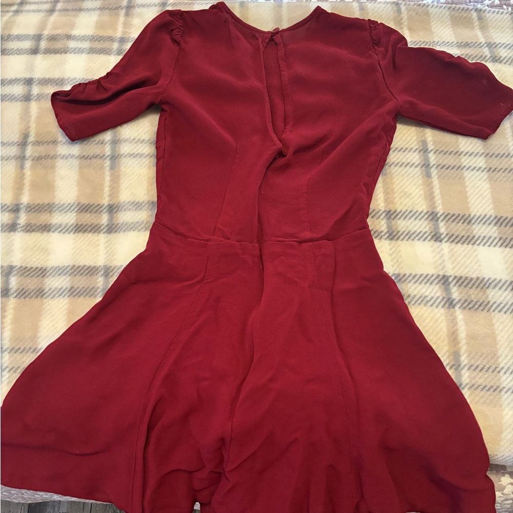 Reformation Rich Burgundy Mini Dress - Picture 4 of 6